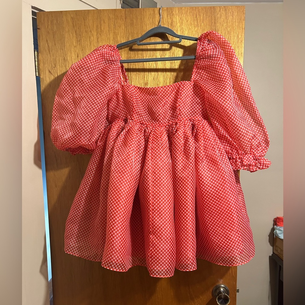 Baby gingham puff - Picture 3 of 3